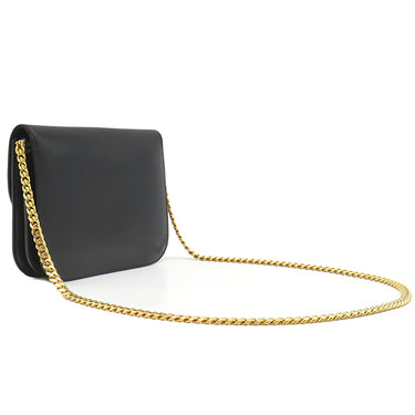 セリーヌ CELINE ミディアム カレッジ バッグ 113583BF4.38NO ブラック カーフ ショルダーバッグ ゴールド金具 黒 斜め掛け クラシック トリオンフ