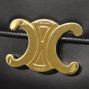 セリーヌ CELINE ミディアム カレッジ バッグ 113583BF4.38NO ブラック カーフ ショルダーバッグ ゴールド金具 黒 斜め掛け クラシック トリオンフ