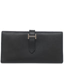 エルメス HERMES ベアンスフレ ブラック ヴォーエプソン 長財布 シルバー金具 黒 二つ折り財布