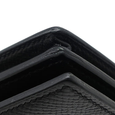 エルメス HERMES ベアンスフレ ブラック ヴォーエプソン 長財布 シルバー金具 黒 二つ折り財布