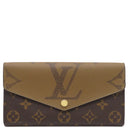 ルイヴィトン LOUIS VUITTON ポルトフォイユ サラ M80726 モノグラムリバース モノグラムキャンバス モノグラムジャイアントリバースキャンバス 長財布 ゴールド金具 二つ折り 茶