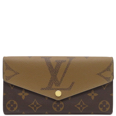 ルイヴィトン LOUIS VUITTON ポルトフォイユ サラ M80726 モノグラムリバース モノグラムキャンバス モノグラムジャイアントリバースキャンバス 長財布 ゴールド金具 二つ折り 茶