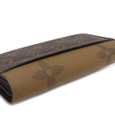 ルイヴィトン LOUIS VUITTON ポルトフォイユ サラ M80726 モノグラムリバース モノグラムキャンバス モノグラムジャイアントリバースキャンバス 長財布 ゴールド金具 二つ折り 茶