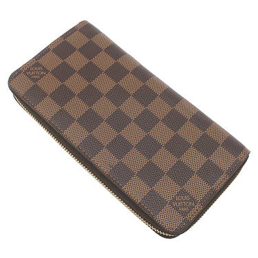 ルイヴィトン LOUIS VUITTON ジッピー ウォレット N41661 ダミエエベヌ ダミエキャンバス 長財布 ゴールド金具 茶 ラウンドファスナー