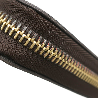 ルイヴィトン LOUIS VUITTON ジッピー ウォレット N41661 ダミエエベヌ ダミエキャンバス 長財布 ゴールド金具 茶 ラウンドファスナー