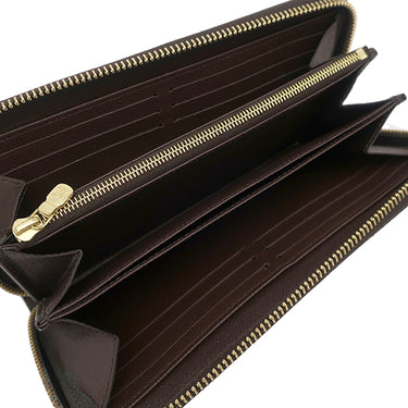 ルイヴィトン LOUIS VUITTON ジッピー ウォレット N41661 ダミエエベヌ ダミエキャンバス 長財布 ゴールド金具 茶 ラウンドファスナー