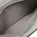 ミュウミュウ MIU MIU 二つ折り ロゴ 5MH109 グレー レザー 長財布 シルバー金具 ロングウォレット カードケース付き