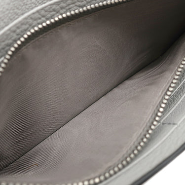 ミュウミュウ MIU MIU 二つ折り ロゴ 5MH109 グレー レザー 長財布 シルバー金具 ロングウォレット カードケース付き