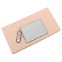 ミュウミュウ MIU MIU 二つ折り ロゴ 5MH109 グレー レザー 長財布 シルバー金具 ロングウォレット カードケース付き