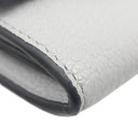 ミュウミュウ MIU MIU 二つ折り ロゴ 5MH109 グレー レザー 長財布 シルバー金具 ロングウォレット カードケース付き