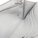 ミュウミュウ MIU MIU 二つ折り ロゴ 5MH109 グレー レザー 長財布 シルバー金具 ロングウォレット カードケース付き