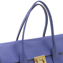 サルヴァトーレ・フェラガモ Salvatore Ferragamo ガンチーニ 21 E990 ブルー レザー 2WAYバッグ ゴールド金具 青 ショルダー