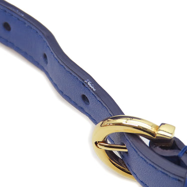 サルヴァトーレ・フェラガモ Salvatore Ferragamo ガンチーニ 21 E990 ブルー レザー 2WAYバッグ ゴールド金具 青 ショルダー