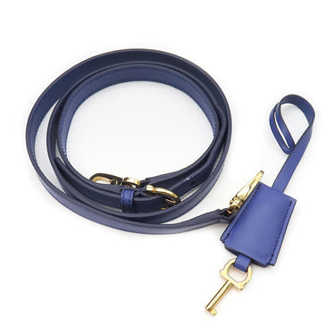 サルヴァトーレ・フェラガモ Salvatore Ferragamo ガンチーニ 21 E990 ブルー レザー 2WAYバッグ ゴールド金具 青 ショルダー