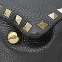 ヴァレンティノ VALENTINO ロックスタッズ トート ブラック レザー 2WAYバッグ シャンパンゴールド金具 黒 ショルダー