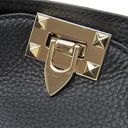 ヴァレンティノ VALENTINO ロックスタッズ トート ブラック レザー 2WAYバッグ シャンパンゴールド金具 黒 ショルダー
