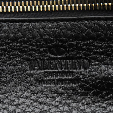 ヴァレンティノ VALENTINO ロックスタッズ トート ブラック レザー 2WAYバッグ シャンパンゴールド金具 黒 ショルダー