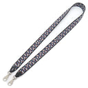 エルメス HERMES バンドリエール サングル ジグザグ ブラック×ホワイト×ディープブルー スイフト トワルコットン ショルダーストラップ シルバー金具 黒 白 青 茶