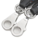 エルメス HERMES バンドリエール サングル ジグザグ ブラック×ホワイト×ディープブルー スイフト トワルコットン ショルダーストラップ シルバー金具 黒 白 青 茶