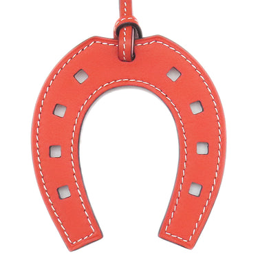 エルメス HERMES パドック シュバル ホースシュー カプシーヌ×ローズサクラ ヴォースイフト バッグチャーム オレンジ ピンク 馬蹄