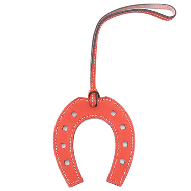 エルメス HERMES パドック シュバル ホースシュー カプシーヌ×ローズサクラ ヴォースイフト バッグチャーム オレンジ ピンク 馬蹄