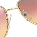 ルイヴィトン LOUIS VUITTON ウェリントン 59□17 Z1141E ホワイト×ピンク×ゴールド メタル ラバー サングラス ゴールド金具 LVロゴ グラデーション レインボー スタッズ