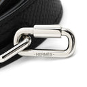 エルメス HERMES キュリオジテ ブラック ヴォーエプソン メタル バングル シルバー金具 ブレスレット 二連 二重