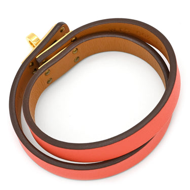 エルメス HERMES ケリードゥブルトゥール オランジュフィールド ヴォースイフト GP T2 ブレスレット ゴールド金具 2重 新品 未使用
