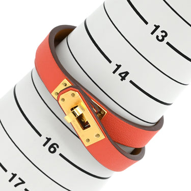 エルメス HERMES ケリードゥブルトゥール オランジュフィールド ヴォースイフト GP T2 ブレスレット ゴールド金具 2重 新品 未使用