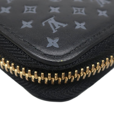 ルイヴィトン LOUIS VUITTON ナノグラム ジッピー ウォレット M82233 ノワール カーフ 長財布 ゴールド金具 ロングウォレット ラウンドファスナー レザー 黒
