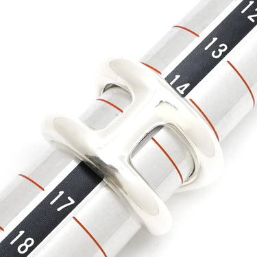 エルメス HERMES オスモズ GM シルバー シルバー925 #55(JP15) リング 指輪 アクセサリー AG925 Hモチーフ 15号