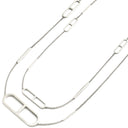 エルメス HERMES エヴァー シェーヌダンクル ロング シルバー シルバー925 ネックレス SV925 AG925 二連 二重