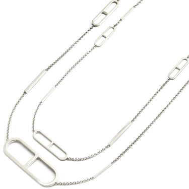 エルメス HERMES エヴァー シェーヌダンクル ロング シルバー シルバー925 ネックレス SV925 AG925 二連 二重