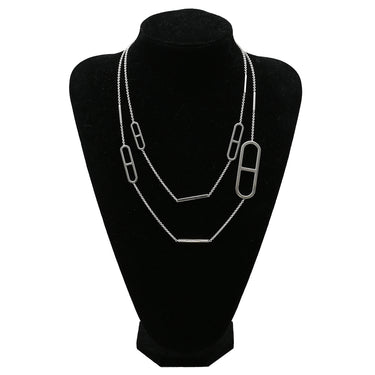 エルメス HERMES エヴァー シェーヌダンクル ロング シルバー シルバー925 ネックレス SV925 AG925 二連 二重