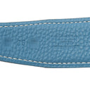 エルメス HERMES Hベルト ラッキーメタル ブラック×ブルージーン ボックスカーフ トゴ #85 ベルト シルバー金具 Hモチーフバックル 黒 青 リバーシブル