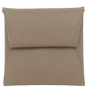 エルメス HERMES バスティア エトゥープ ヴォーエプソン コインケース シルバー金具 新品 未使用 グレージュ