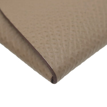 エルメス HERMES バスティア エトゥープ ヴォーエプソン コインケース シルバー金具 新品 未使用 グレージュ