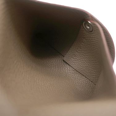 エルメス HERMES バスティア エトゥープ ヴォーエプソン コインケース シルバー金具 新品 未使用 グレージュ