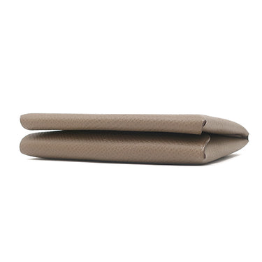 エルメス HERMES カルヴィ デュオ エトゥープ ヴォーエプソン カードケース シルバー金具 新品 未使用 茶 フラグメントケース