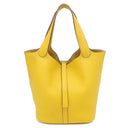 エルメス HERMES ピコタン MM ジョーヌ トリヨンクレマンス ハンドバッグ シルバー金具 黄色