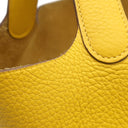 エルメス HERMES ピコタン MM ジョーヌ トリヨンクレマンス ハンドバッグ シルバー金具 黄色