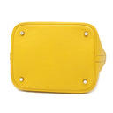 エルメス HERMES ピコタン MM ジョーヌ トリヨンクレマンス ハンドバッグ シルバー金具 黄色