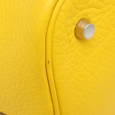 エルメス HERMES ピコタン MM ジョーヌ トリヨンクレマンス ハンドバッグ シルバー金具 黄色