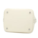 エルメス HERMES ピコタンロックMM ナタ トリヨンクレマンス ハンドバッグ シルバー金具 アイボリー