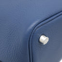エルメス HERMES ピコタンロックPM ブルータイ トリヨンクレマンス ハンドバッグ シルバー金具 青