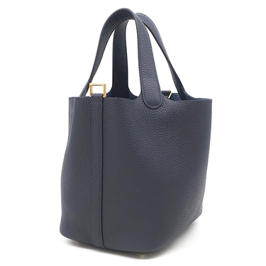 エルメス HERMES ピコタンロックPM ブルーニュイ トリヨンクレマンス ハンドバッグ ゴールド金具 新品 未使用 紺