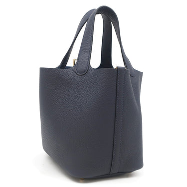 エルメス HERMES ピコタンロックPM ブルーニュイ トリヨンクレマンス ハンドバッグ ゴールド金具 新品 未使用 紺