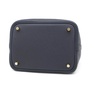 エルメス HERMES ピコタンロックPM ブルーニュイ トリヨンクレマンス ハンドバッグ ゴールド金具 新品 未使用 紺