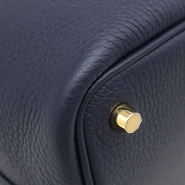 エルメス HERMES ピコタンロックPM ブルーニュイ トリヨンクレマンス ハンドバッグ ゴールド金具 新品 未使用 紺