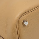 エルメス HERMES ピコタンロックPM ビスキュイ トリヨンクレマンス ハンドバッグ シルバー金具 ベージュ